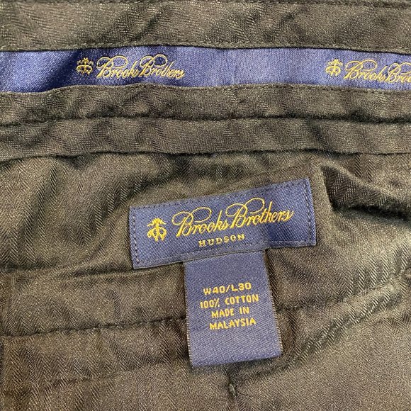 Brooks Brothers Hudson Blue Pants 100% Cotton  Heavyweight 40x30 - Picture 6 of 8